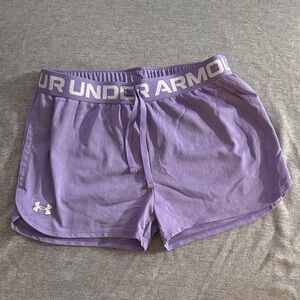 Under Armour Lavender Athletic Shorts - youth L